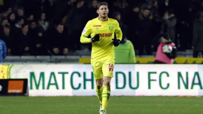 Emiliano Sala durante un partido del Nantes 