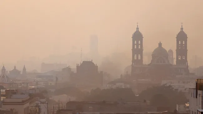 Vista de la CDMX en plena contaminación