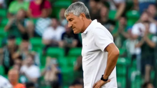 Setién, en el banquillo del Betis