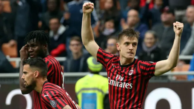 Piatek celebra su gol frente al Frosinone