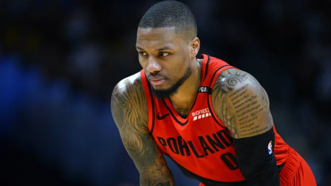 Damian Lillard durante un juego de los Trail Blazers