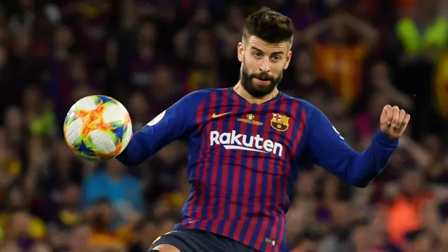 Gerard Piqué durante un partido con el Barcelona