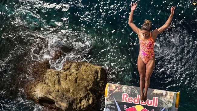 Adriana Jiménez durante una competencia 