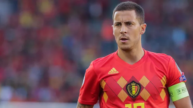 Eden Hazard, durante un juego con Bélgica