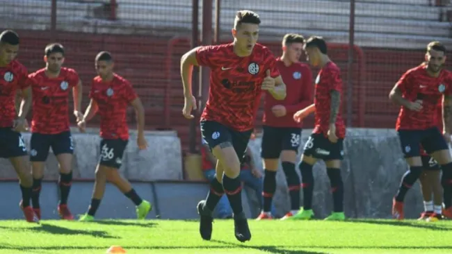 Jugadores de San Lorenzo en una práctica