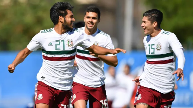 Tri Sub 22 celebra un gol ante Japón 