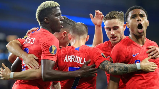 Celebración estadounidense ante Guyana