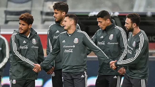 Seleccionados mexicanos durante una práctica