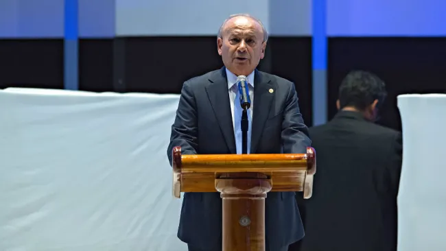 Billy Álvarez durante un evento de Cruz Azul 