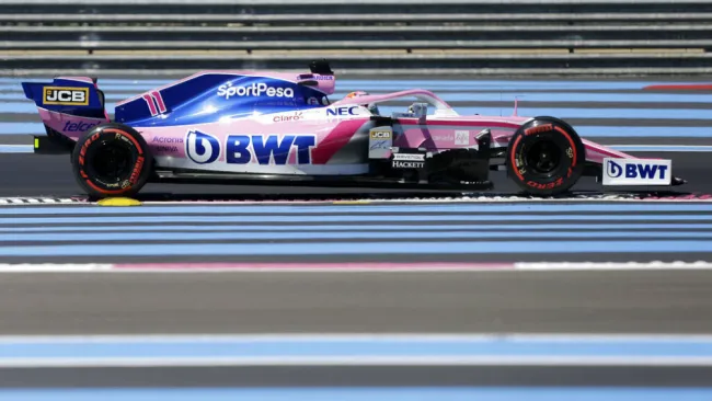 Pérez durante las prácticas del GP de Francia 