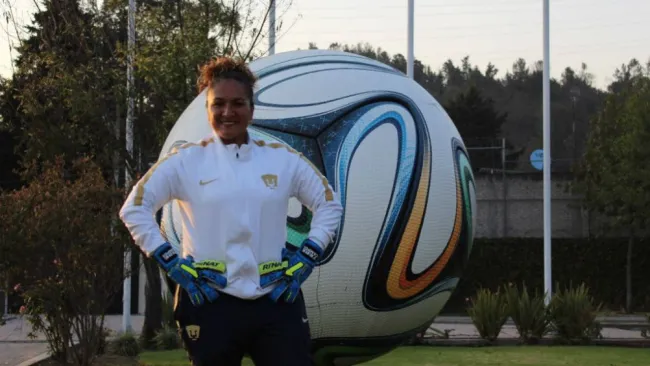 Tere Campos, durante una práctica