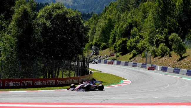 Pérez durante las prácticas del GP de Austria 