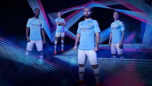  Jugadores del Man City con la indumentaria de la temporada 2019-20
