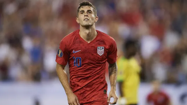 Christian Pulisic durante un encuentro ante Jamaica