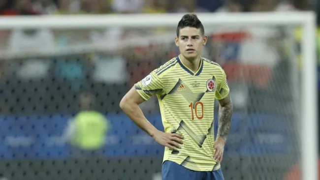 James, en un partido de Colombia