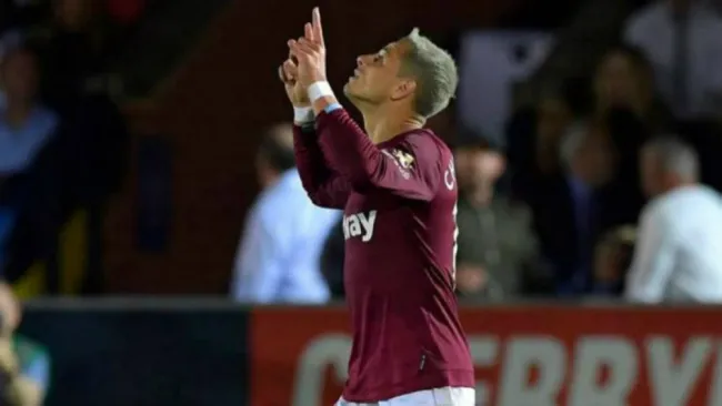 Chicharito, en un partido del West Ham