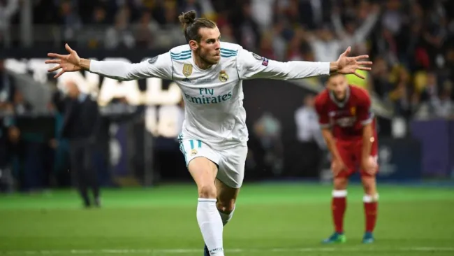 Gareth Bale celebra un gol con el Real Madrid