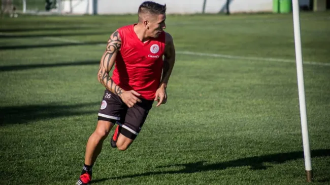 Ricardo Centurión en un entrenamiento con Atlético San Luis