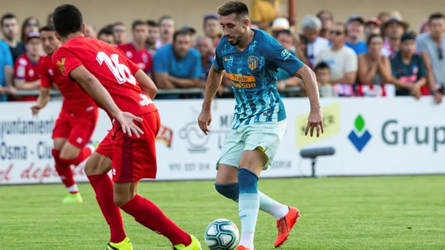 Héctor Herrera en sus primeros minutos con el Atlético de Madrid