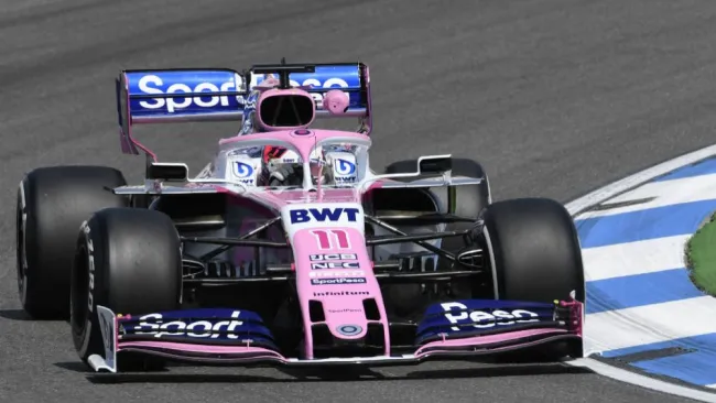 Sergio Pérez, en prácticas para el GP de Alemania