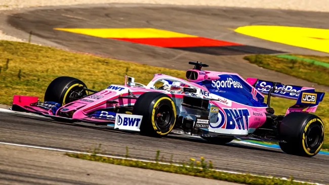 Sergio Pérez, durante una vuelta en el GP de Alemania 