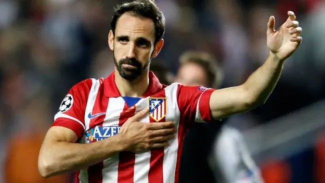 Juanfran tras un partido del Atlético de Madrid