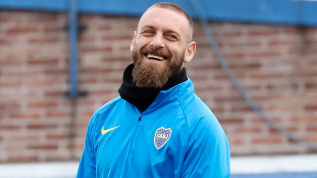 De Rossi, durante un entrenamiento con Boca Juniors