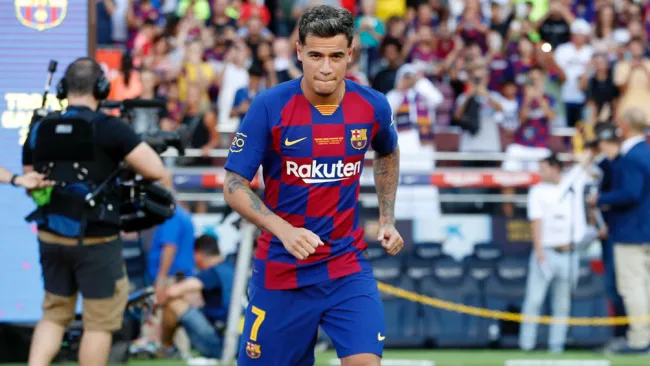 Philippe Coutinho durante una cita en el Camp Nou 