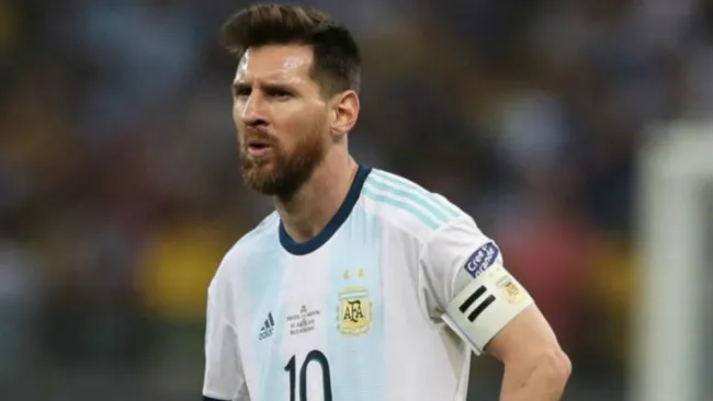 Messi, durante un partido de Argentina