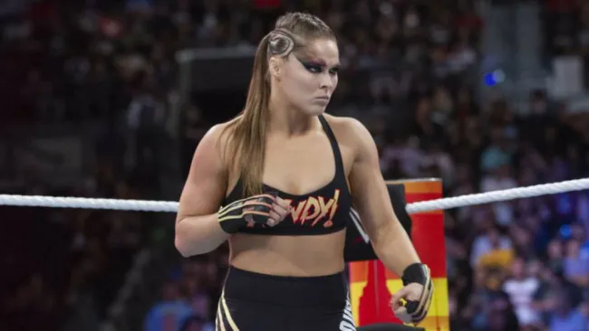 Ronda Rousey, en una pelea de WWE