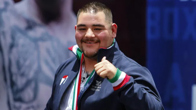 Andy Ruiz durante una conferencia de prensa 
