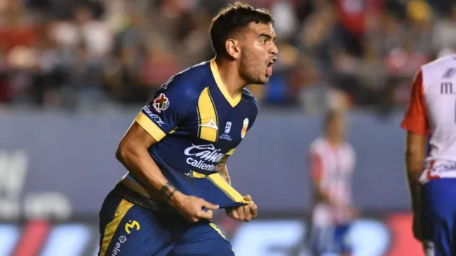 Sebastián Vegas celebrando la anotación del empate