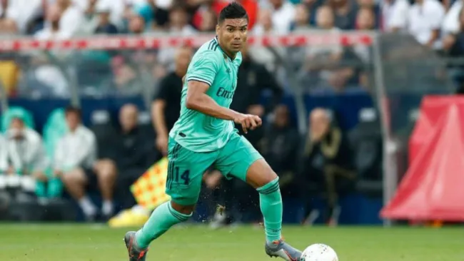 Casemiro, en un partido del Real Madrid