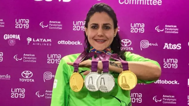 Vianney Trejo, con sus medallas ganadas en Lima 2019