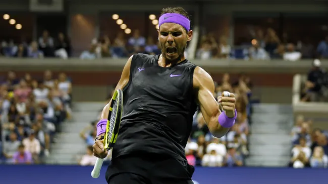 Rafael Nadal celebra su triunfo ante Cilic