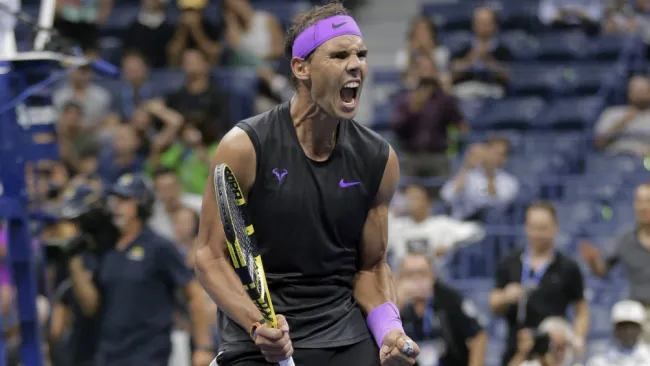 Rafael Nadal celebra su victoria sobre Schwartzman