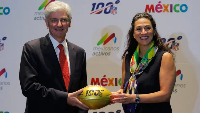 Arturo Olivé, en el marco del kickoff de la temporada 100 de la NFL