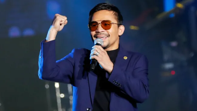 Manny Pacquiao durante un evento en Filipinas