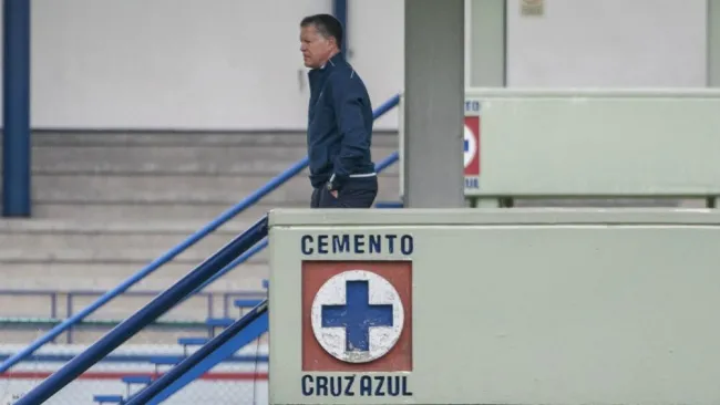 Peláez, en un entrenamiento de Cruz Azul