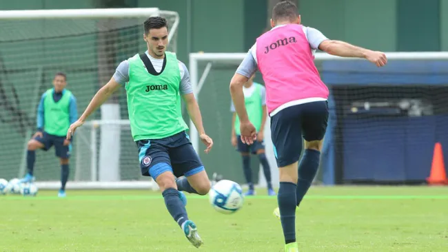 Eustaquio, en su regreso a los entrenamientos en La Noria