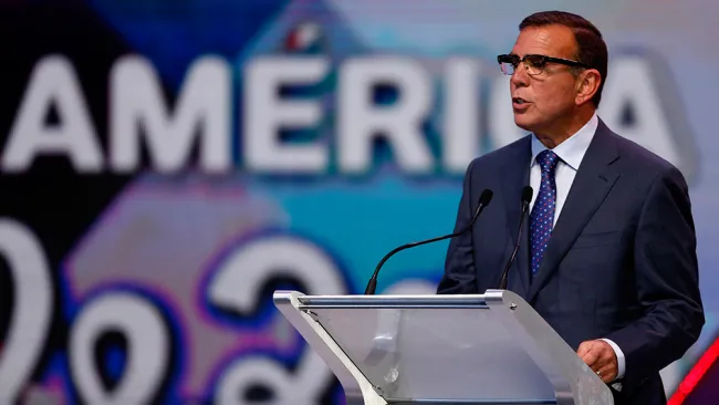 Juan Ángel Napout, durante sorteo de Copa América