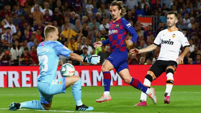 Antoine Griezmann durante un partido con el Barcelona
