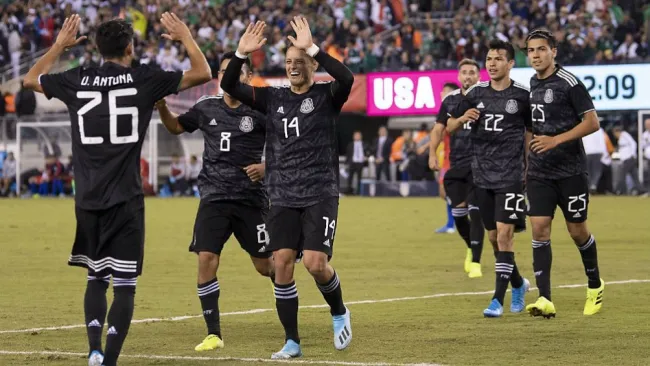 Seleccionados nacionales festeja un gol vs EU