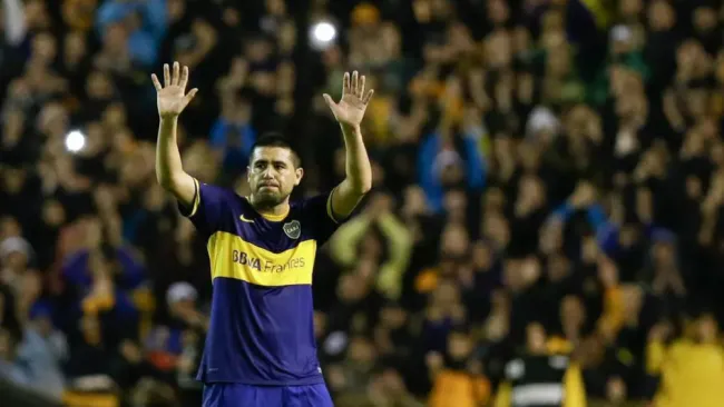 Juan Román Riquelme como jugador de Boca Juniors