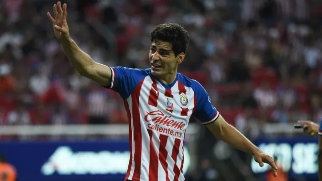 Briseño, en un juego de Chivas en el Akron