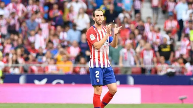 Godín, durante su etapa en el Atlético