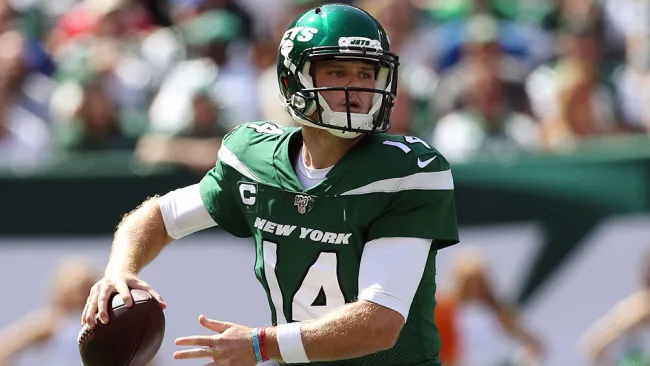 Sam Darnold, en un partido con los New York Jets