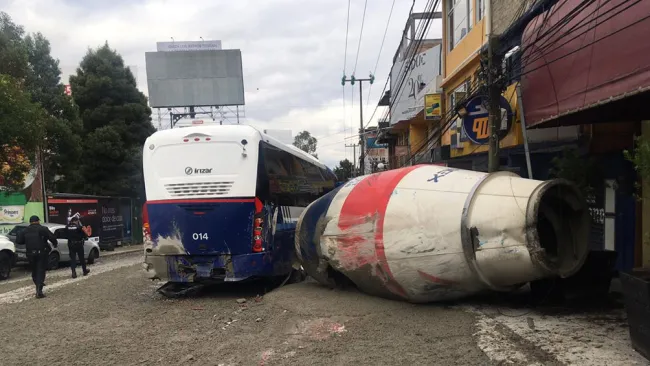 La revolvedora que se quedó sin frenos 