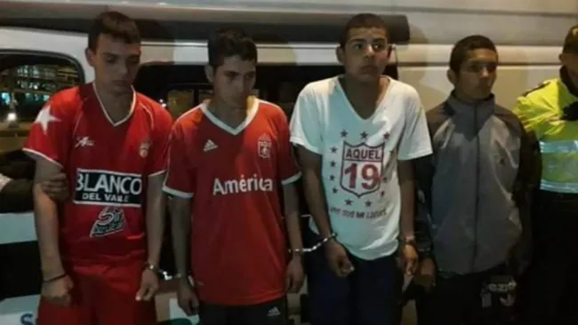 Hinchas del América que hirieron a la víctima