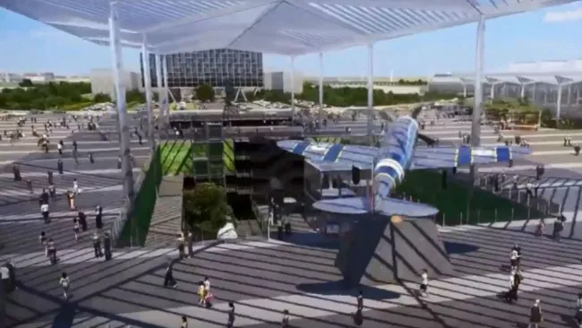 Vista del aeropuerto de Santa Lucía